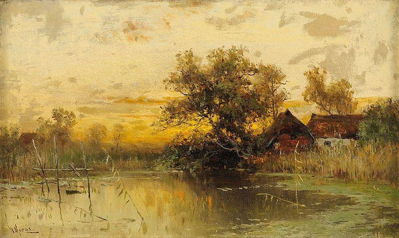 Walter Moras Seenlandschaft France oil painting art
